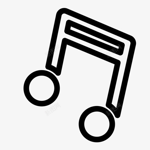 音符双拍子八svg_新图网 https://ixintu.com 音符 拍子 八八 声音 音高