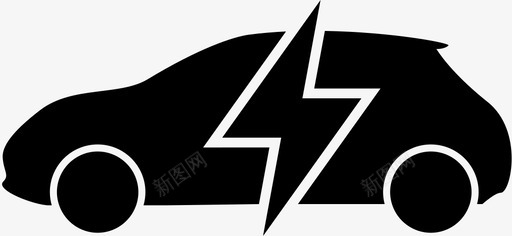 电动汽车插电式能源svg_新图网 https://ixintu.com 电动汽车 电力 插电 能源 排水管 电池