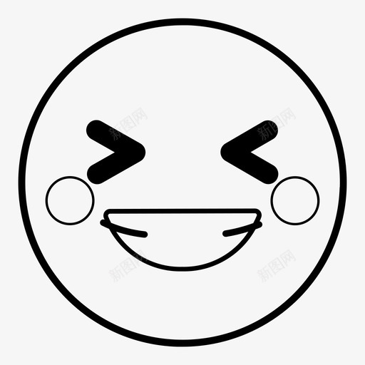 快乐表情大笑微笑svg_新图网 https://ixintu.com 快乐 表情 大笑 微笑