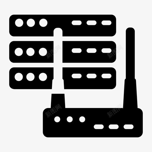 wifi服务器数据库托管svg_新图网 https://ixintu.com 服务器 托管 数据库