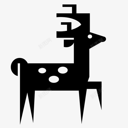 鹿自然狩猎svg_新图网 https://ixintu.com 自然 狩猎 游戏 森林 卡通 动物 非洲 抽象 野生动物