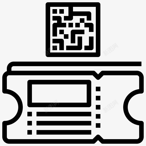 门票电影院通行证svg_新图网 https://ixintu.com 门票 电影院 通行证 演出 条形码 二维