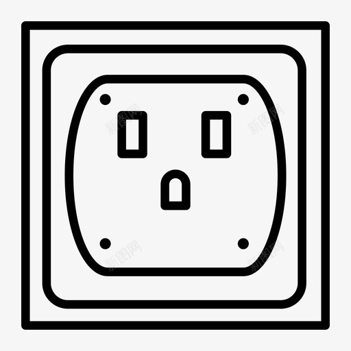 电源插座电流电svg_新图网 https://ixintu.com 电源插座 电流 流电 工具 电能