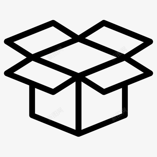 纸板箱开箱包装svg_新图网 https://ixintu.com 纸板 开箱 包装 包裹