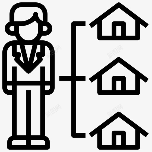 房东房屋物业管理svg_新图网 https://ixintu.com 住宅 出租 包租公 房东 房地产 房屋 概述 物业 物业管理