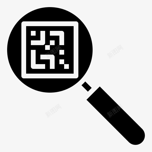 搜索条形码detectivesvg_新图网 https://ixintu.com 条形码 搜索 放大 缩放 二维 图示