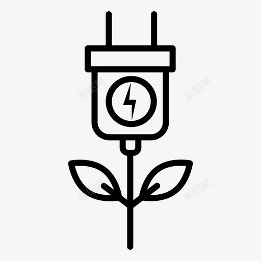 节能环保电svg_新图网 https://ixintu.com 节能 节能环保 循环 电能