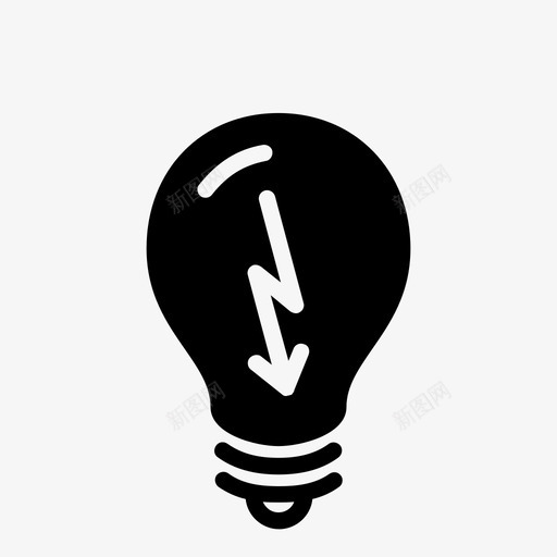 灯泡灵感直觉svg_新图网 https://ixintu.com 灯泡 灵感 闪电 直觉 电灯泡