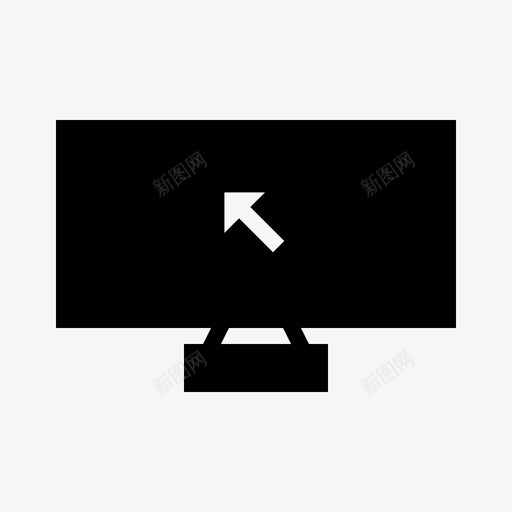 单击光标监视器svg_新图网 https://ixintu.com 单击 光标 监视器 指针 屏幕 教育 图示