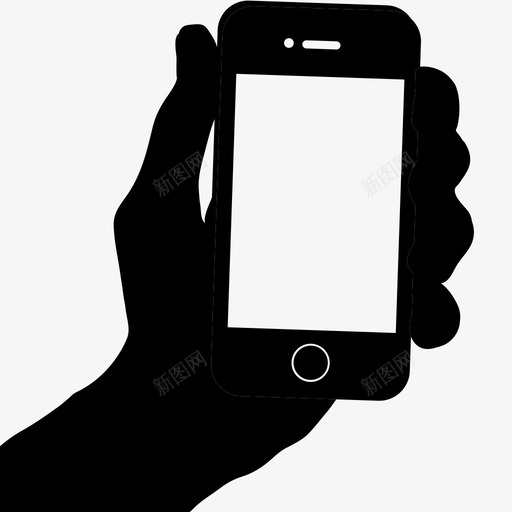 黑色iphone在手svg_新图网 https://ixintu.com 黑色 在手