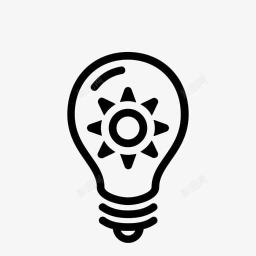 灯泡太阳能发光svg_新图网 https://ixintu.com 灯泡 太阳能 发光 可再 再生 能源 断电