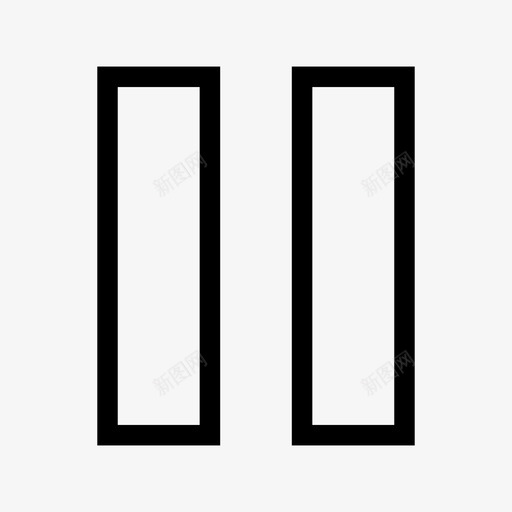 暂停停止停留svg_新图网 https://ixintu.com 暂停 停止 停留 播放 中断 冻结 控制 音频 等待 多媒体 线路