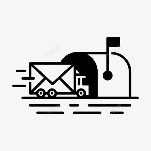 邮车递送信息svg_新图网 https://ixintu.com 邮车 车辆 递送 信息 不同