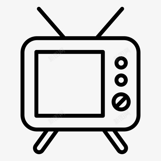 电视频道娱乐svg_新图网 https://ixintu.com 电视 频道 娱乐 媒体 酒店 轮廓 风格