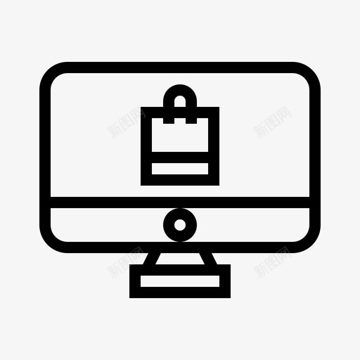 购买电脑在线svg_新图网 https://ixintu.com 购物 购买 电脑 在线 屏幕 线路