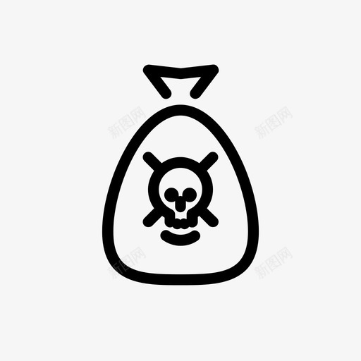 骷髅袋小心危险svg_新图网 https://ixintu.com 金钱 骷髅 小心 危险 死亡 生意 毒药 警告 检查 收费