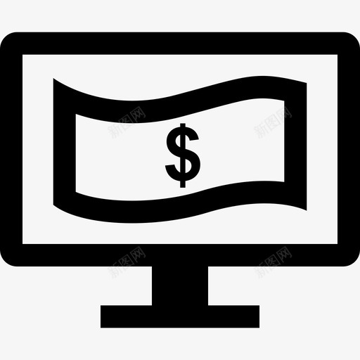 网上银行电视销售svg_新图网 https://ixintu.com 网上银行 销售 商务 电视 个人电脑 货币 电脑 电脑商 工作 粗体