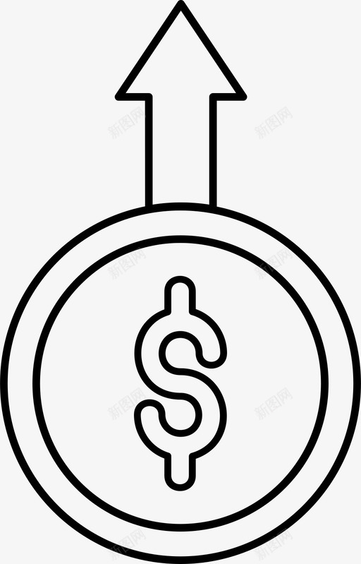 美元上涨生意硬币svg_新图网 https://ixintu.com 美元 上涨 生意 硬币 钱付款 付款