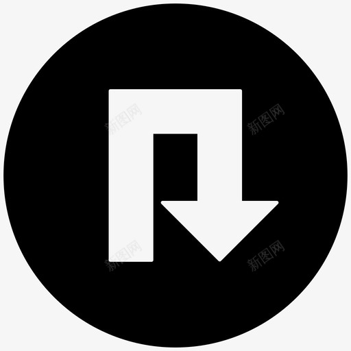 掉头标志路标svg_新图网 https://ixintu.com 小径 交通 掉头 交通标志 信号 标志 路标