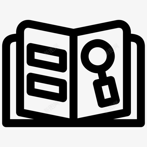 图书搜索教育学习svg_新图网 https://ixintu.com 图书 搜索 教育 教育学 学习 学校