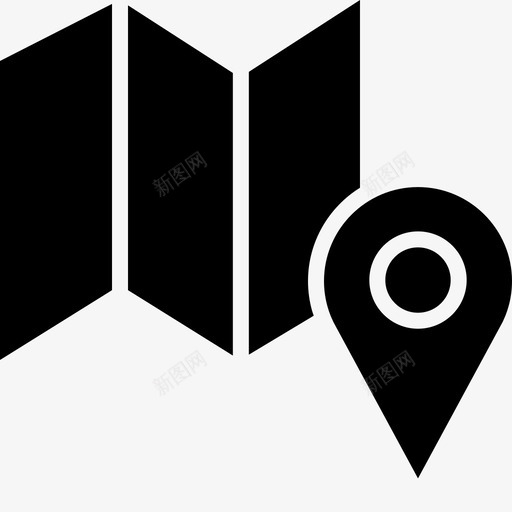地图和别针指针定位器svg_新图网 https://ixintu.com 地图 别针 指针 定位器 位置 指南 方向 地址 具体 导航 标志
