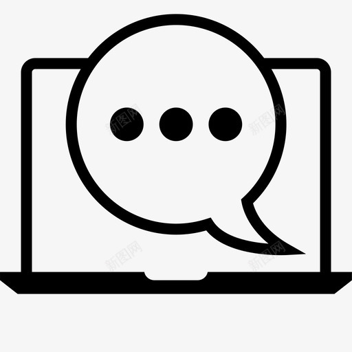 聊天文本短信svg_新图网 https://ixintu.com 互联网 聊天 文本 短信 在线 信息 数字 时代 联系 连接 通信网络