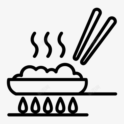 烹饪锅饭svg_新图网 https://ixintu.com 烹饪 锅饭 食物 晚餐 筷子 厨师 炒菜