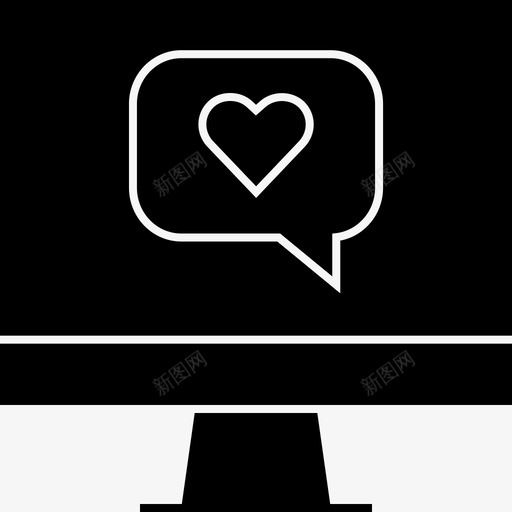 在线聊天pc媒体svg_新图网 https://ixintu.com 在线聊天 媒体 恋爱 电脑 通讯 聊天 短信 字形