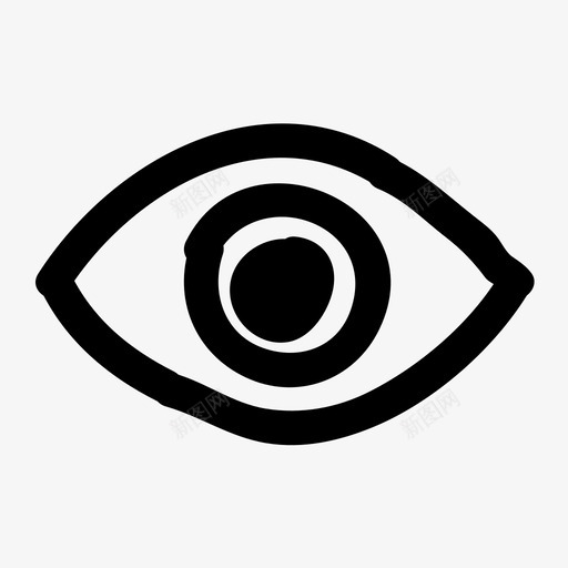 手绘眼手绘素描svg_新图网 https://ixintu.com 手绘 素描 视图 手表 常用 图标