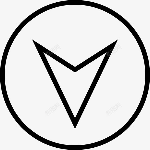 向下箭头指针指示器svg_新图网 https://ixintu.com 箭头 向下 指针 指示器 跟随 绘图 方向 标志