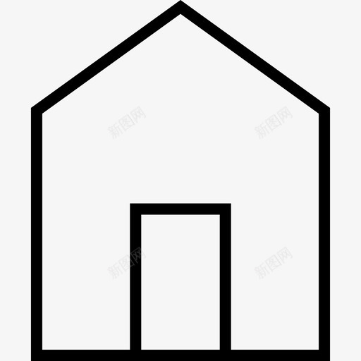 房子前门家svg_新图网 https://ixintu.com 房子 房地产 前门家 轮廓
