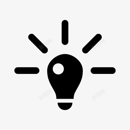 灯泡好主意思考svg_新图网 https://ixintu.com 灯泡 好主意 思考