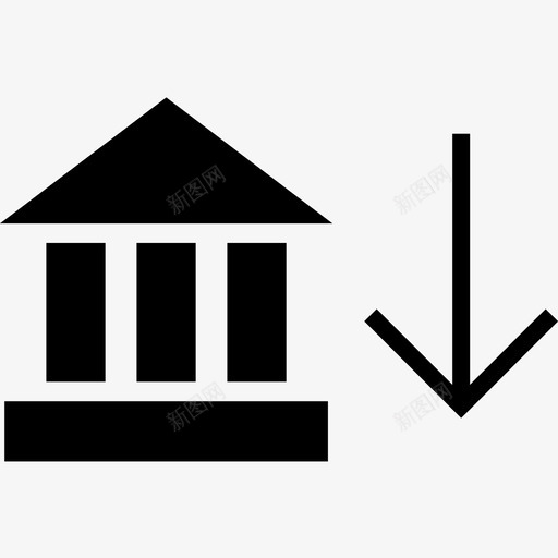 银行粗体商业svg_新图网 https://ixintu.com 金融 银行 粗体 商业 黄金 持有 货币 不卖 卖出 字形