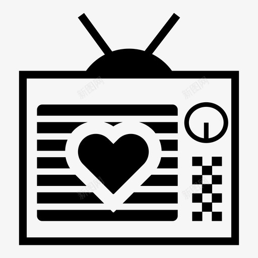 电视屏幕天线老电视svg_新图网 https://ixintu.com 电视 电视屏 屏幕 天线 爱情 电影电视