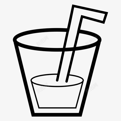 玻璃杯饮料一杯果汁svg_新图网 https://ixintu.com 玻璃杯 饮料 一杯 果汁 吸管 管子