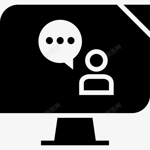 在线聊天会话显示器svg_新图网 https://ixintu.com 在线聊天 会话 显示器 网络 短信 字形