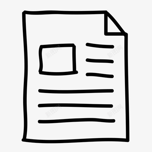 文本图像文档手绘布局svg_新图网 https://ixintu.com 文本 图像 文档 手绘 布局 页面 草图 双齿页