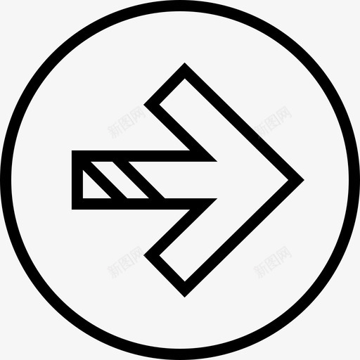 右符号信号svg_新图网 https://ixintu.com 箭头 符号 信号 道路 指针 方向 交通
