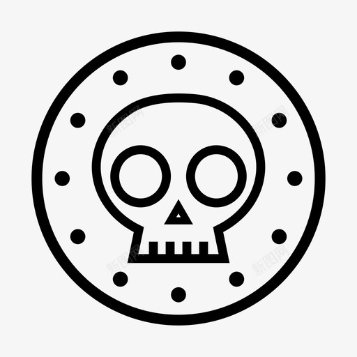 硬币头骨黄金藏宝svg_新图网 https://ixintu.com 硬币 头骨 黄金 藏宝 珠宝 海盗