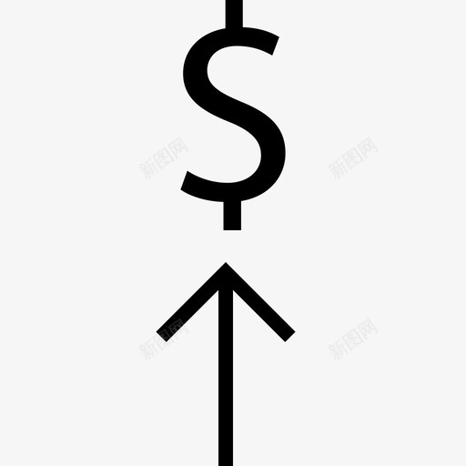 美元箭头向上箭头svg_新图网 https://ixintu.com 箭头 商业 货币 美元 向上 指向 金融