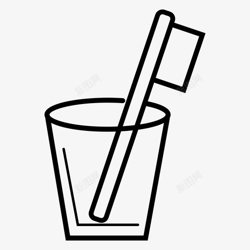 牙刷杯浴室牙医svg_新图网 https://ixintu.com 牙刷 卫生 浴室 牙医 口腔 漱口 口水 牙科 用具