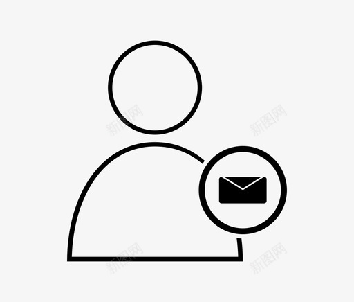 用户电子邮件个人资料svg_新图网 https://ixintu.com 用户 电子邮件 个人资料 发送