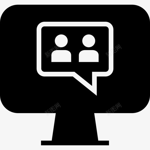在线聊天信息pc显示器svg_新图网 https://ixintu.com 在线聊天 信息 显示器 文本 短信 字形