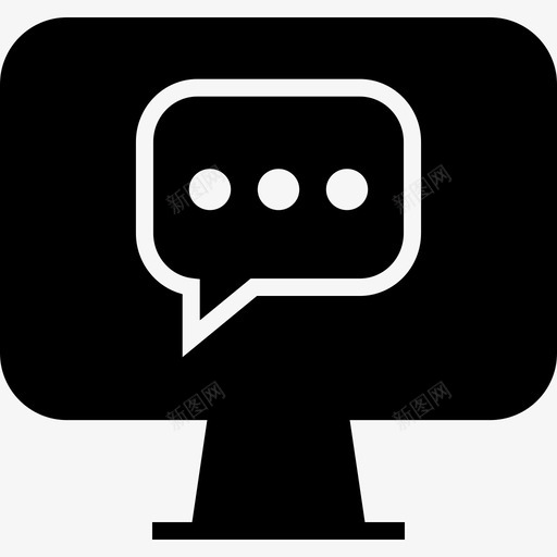 在线聊天信息pc显示器svg_新图网 https://ixintu.com 在线聊天 信息 显示器 文本 短信 字形