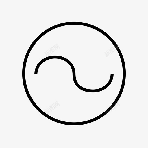 交流电压源实用原理图svg_新图网 https://ixintu.com 交流 交流电 电压 原理 电子 基本 符号 实用 电源插座 电流 简单