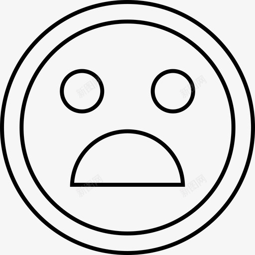 悲伤忽略脸svg_新图网 https://ixintu.com 表情 悲伤 忽略 情绪 删除 检查 另一个 标记 脸轻