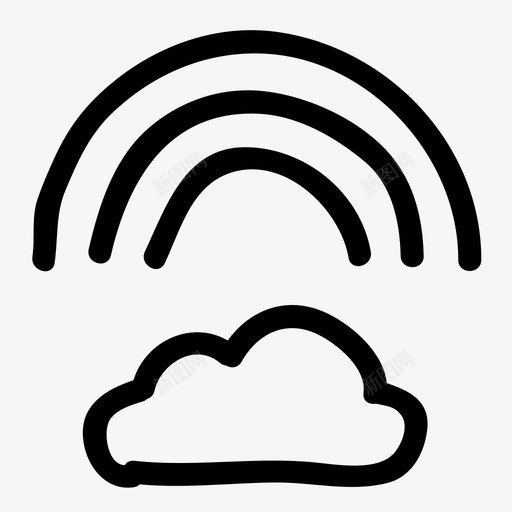 彩虹云户外天空svg_新图网 https://ixintu.com 彩虹 云彩 户外 天空 天气