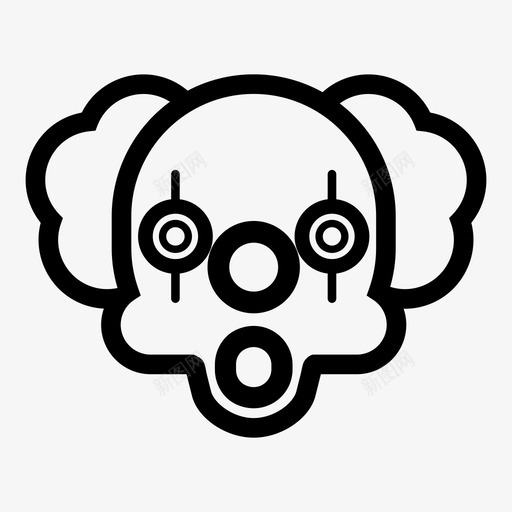 可怕的小丑马戏团恐怖svg_新图网 https://ixintu.com 可怕 小丑 万圣节 马戏团 恐怖 万圣 节头 设置