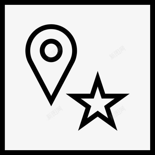 pin收藏夹gps位置svg_新图网 https://ixintu.com 收藏夹 导航 位置 星形 轮廓