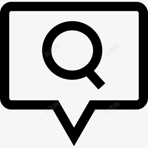 消息气泡搜索聊天文本svg_新图网 https://ixintu.com 消息 气泡 搜索 文本 聊天 粗体